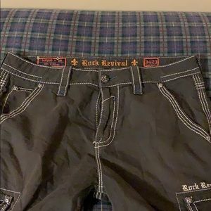 Rock Revival black cargo shorts
